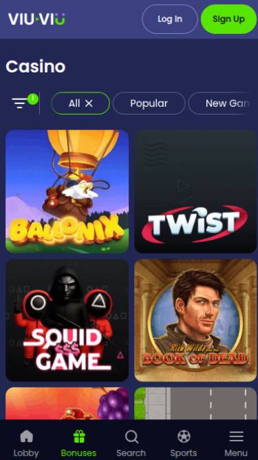 ViuViu Казино Игры Мобильные