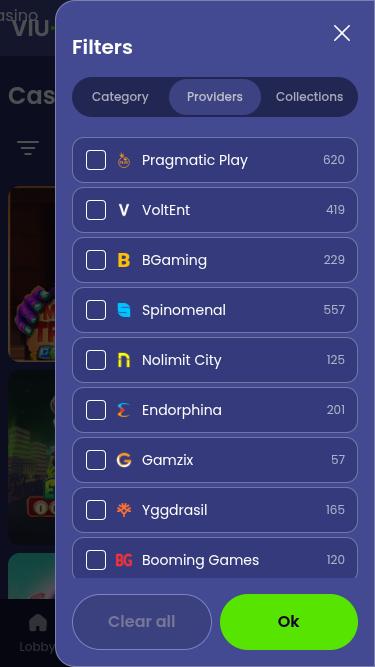 Desarrolladores de juegos móviles de ViuViu Casino