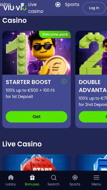 Promociones móviles del casino ViuViu