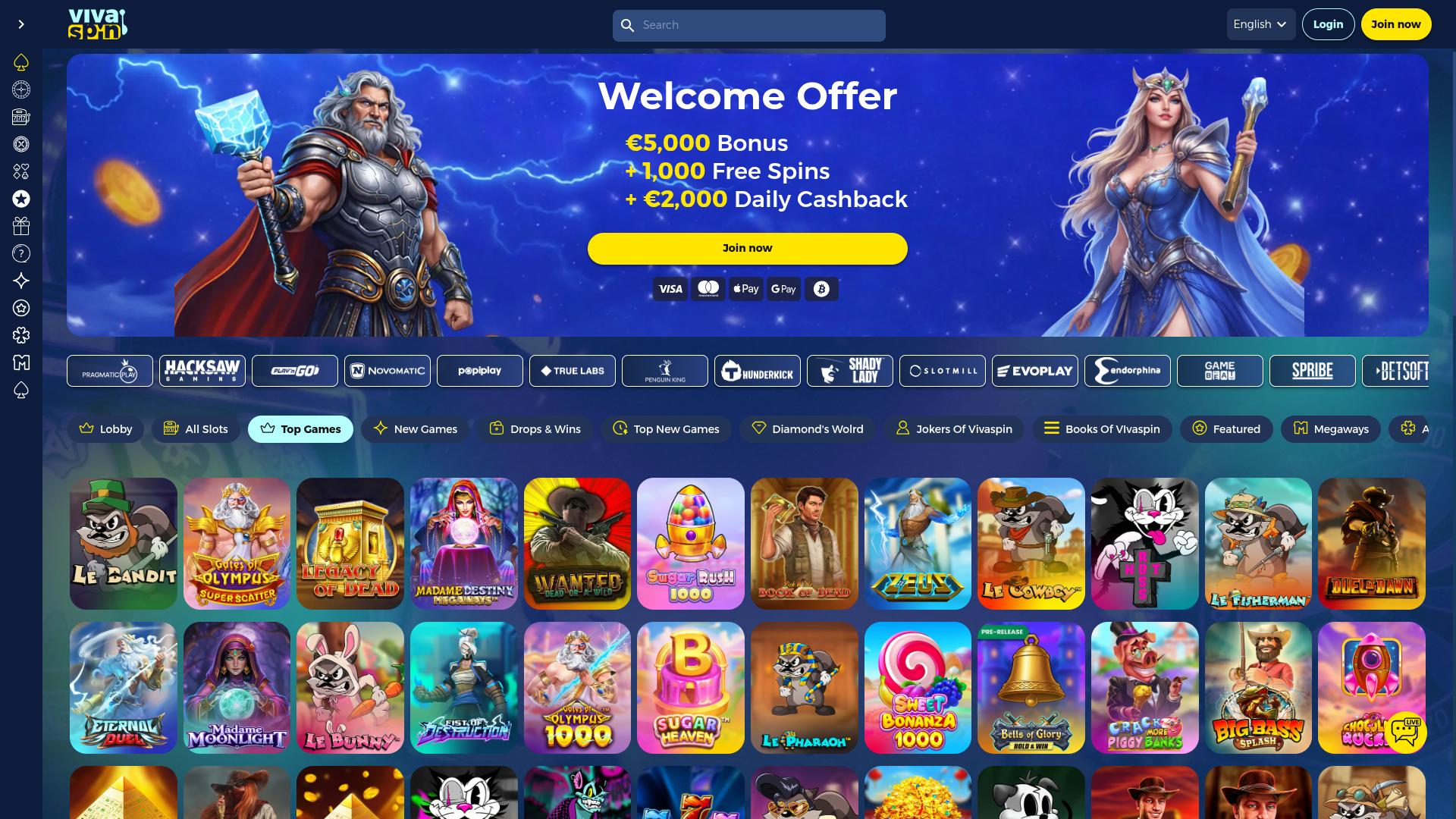 Desenvolvedores de jogos para computador do Vivaspin Casino