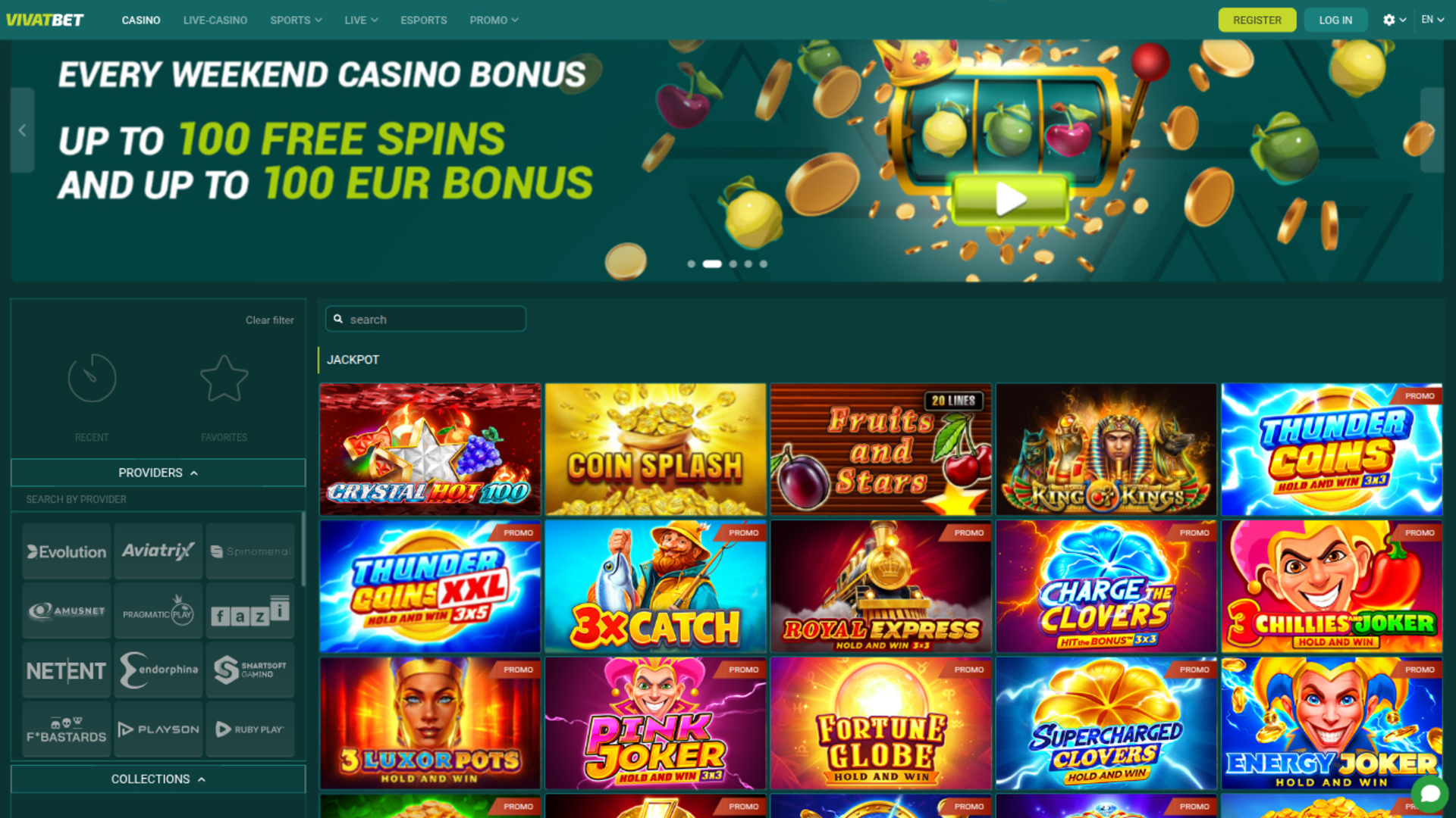 Bote de escritorio de VivatBet Casino