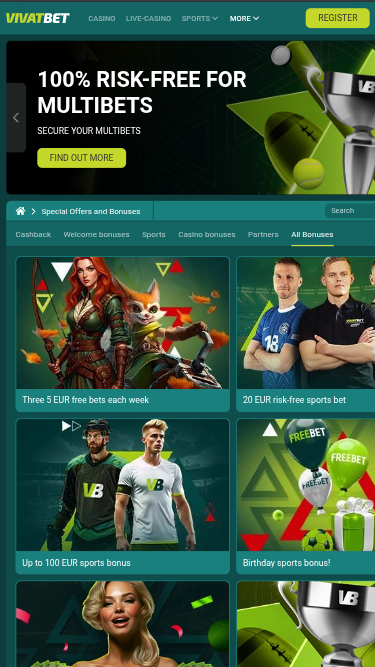 Promociones móviles de VivatBet Casino