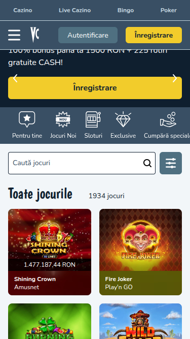 Jeux mobiles de Vlad Cazino