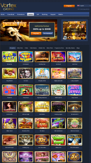 Jeux mobiles de Vortex Casino