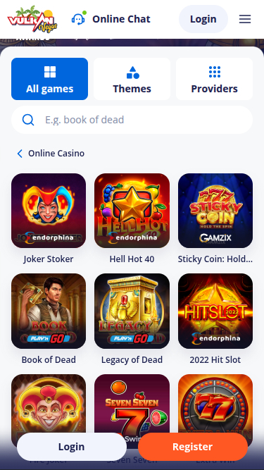 Juegos móviles de VulkanVegas Casino