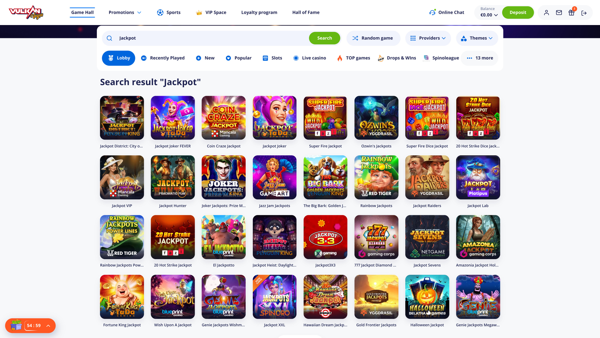 Bote de escritorio de VulkanVegas Casino