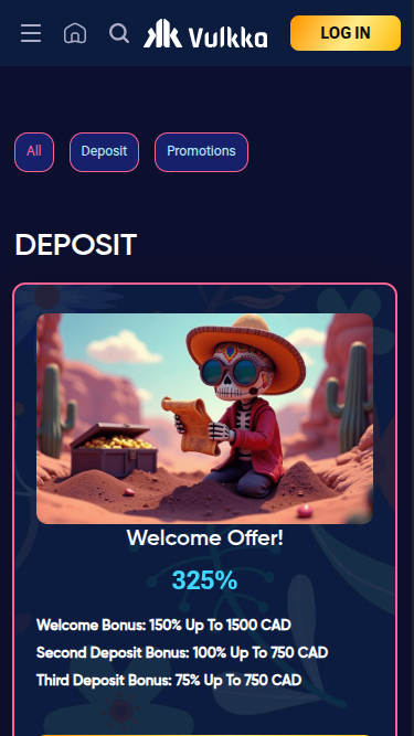 Promotions mobiles de Vulkka Casino