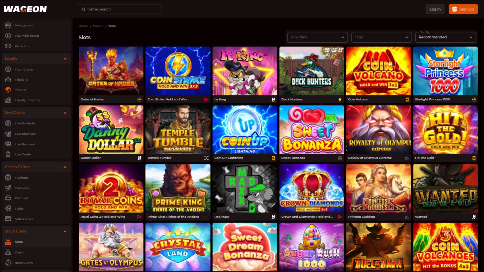 Jeux de casino Wageon