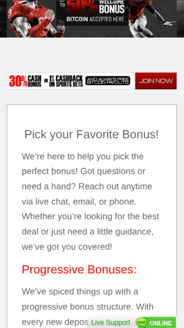 Promotions mobiles de WagerWeb Casino