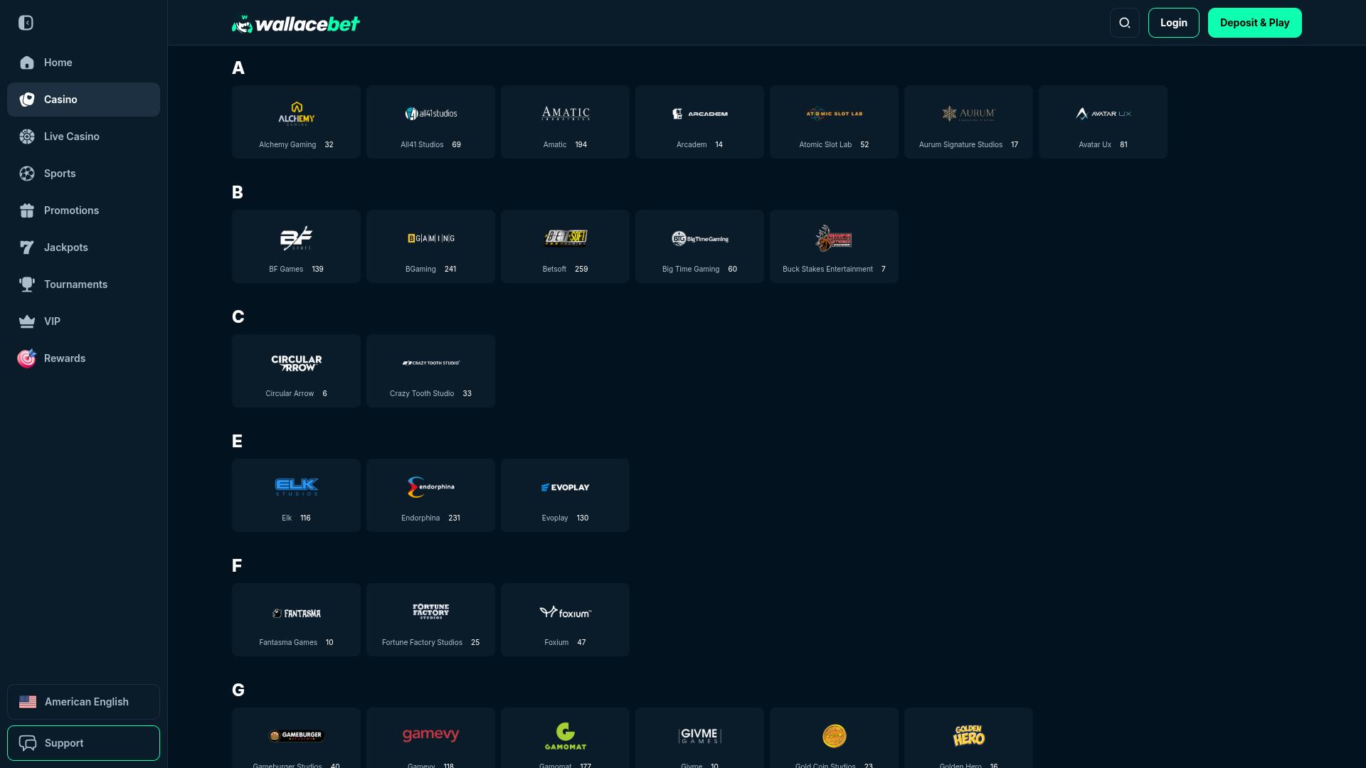 Sviluppatori di giochi per computer desktop del casinò Wallacebet