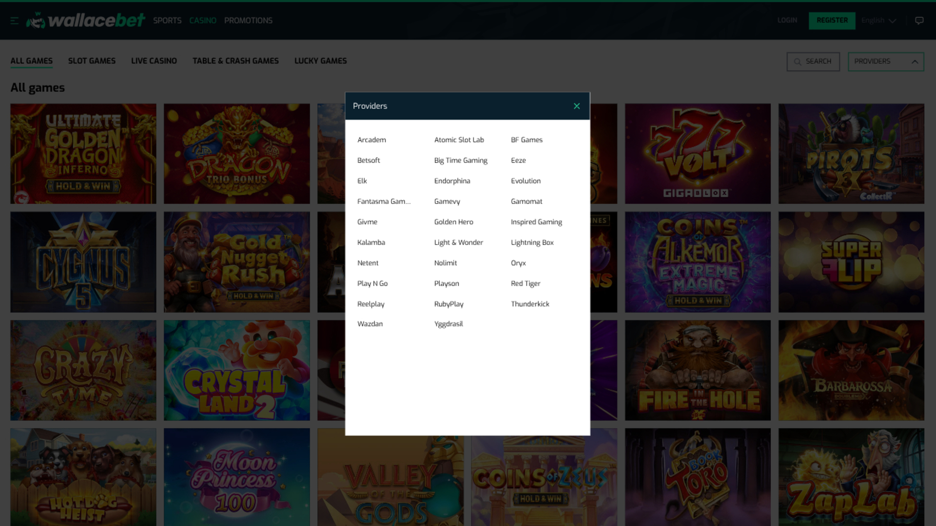 Wallacebet Casino Desktop Game Developers