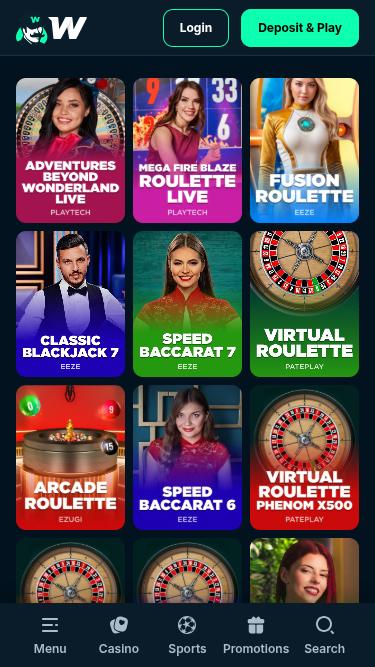 Wallacebet Casino Mobile Live Dealer