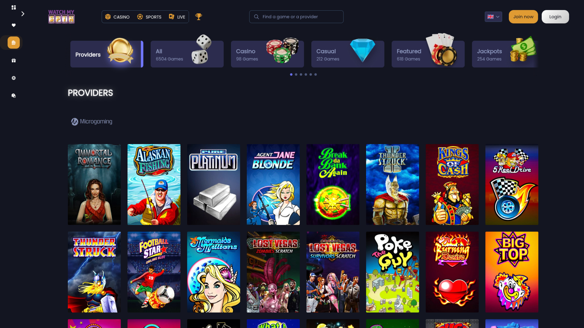 WatchMySpin Casino Desktop Game Developers