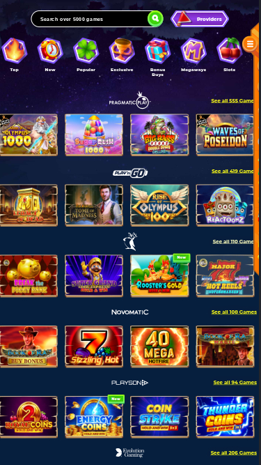 Desarrolladores de juegos móviles de Wazamba Casino