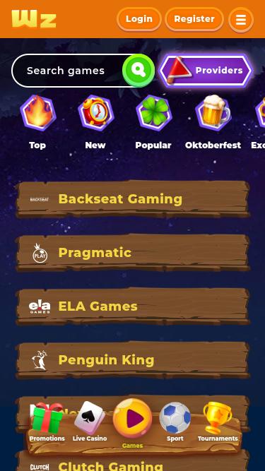 Wazamba Casino-Entwickler für mobile Spiele
