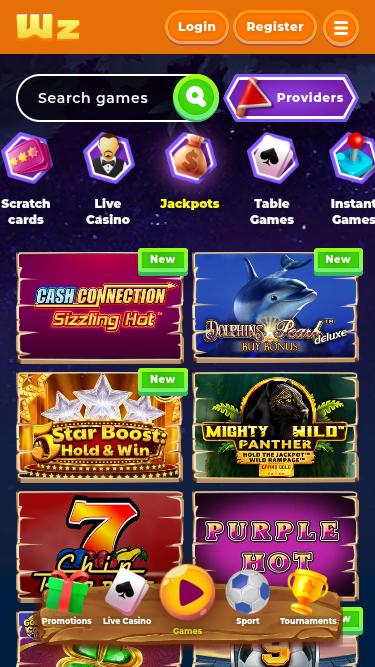 Wazamba Casino Mobile Jackpot