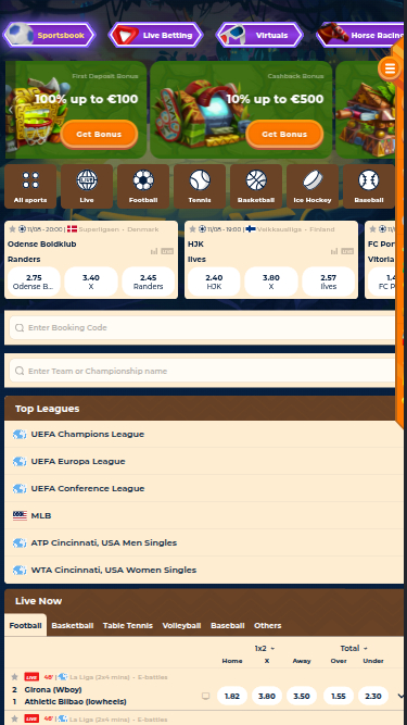 Deportes móviles de Wazamba Casino