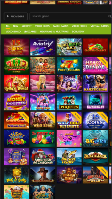 Jeux mobiles de WCasino Online