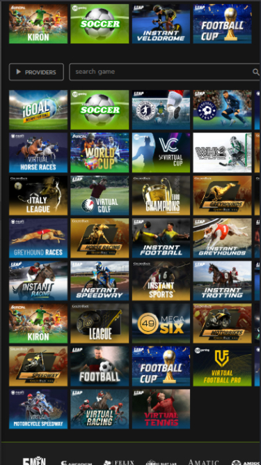 Sports virtuels en ligne WCasino pour mobile