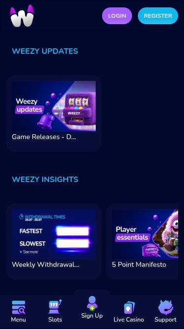 Blog mobile du casino WeezyBet
