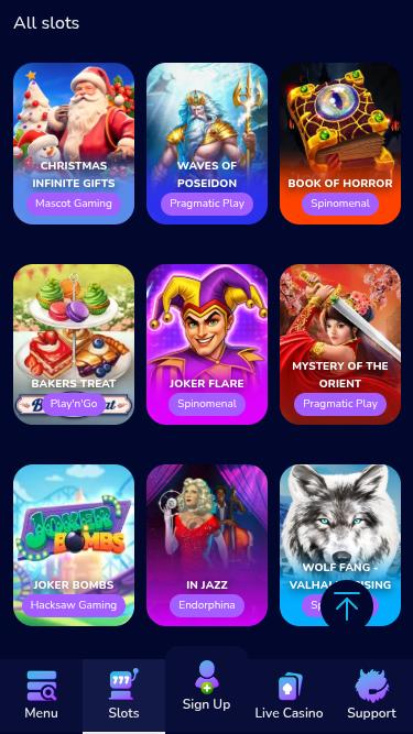 Jeux mobiles de casino WeezyBet