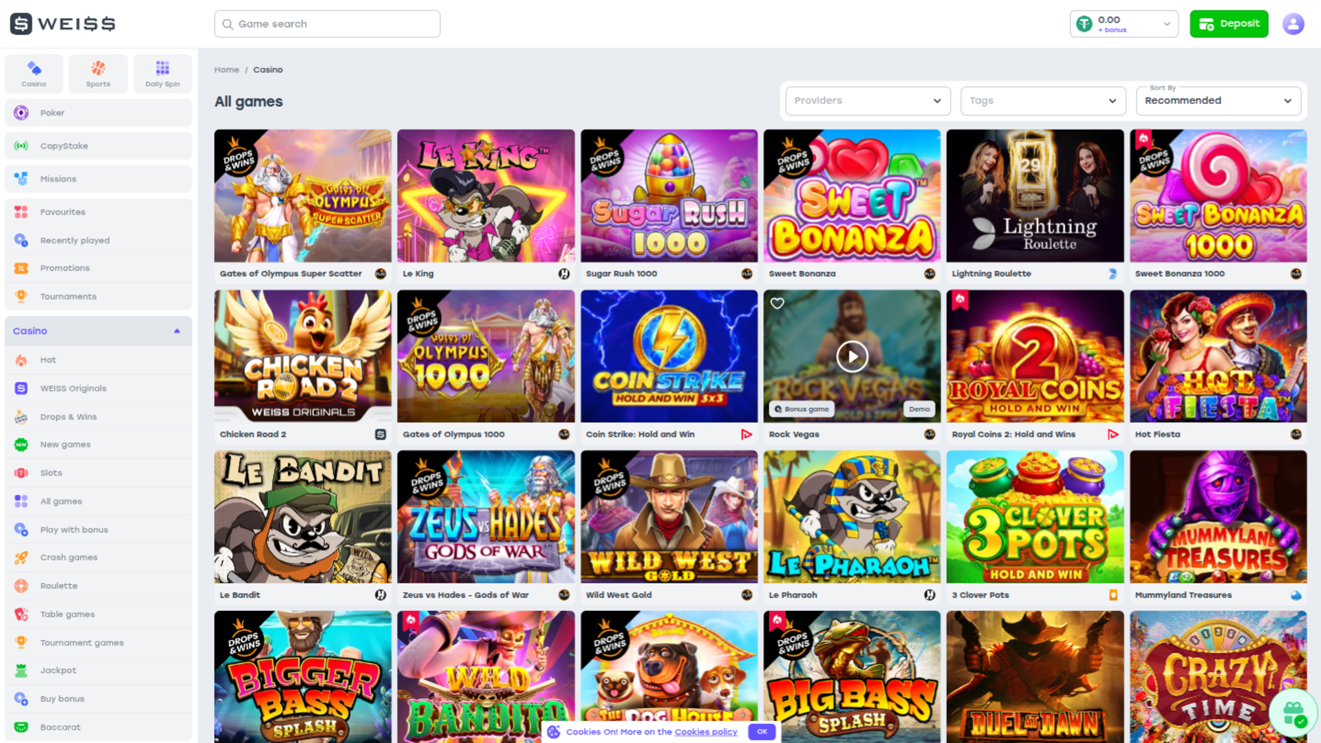 Juegos de Weiss en escritorio