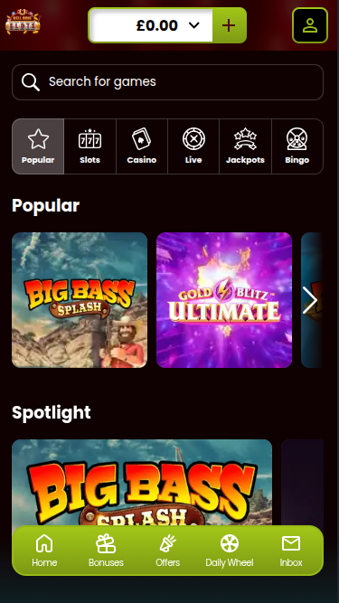 Giochi di Well Done Slots Casino su mobile