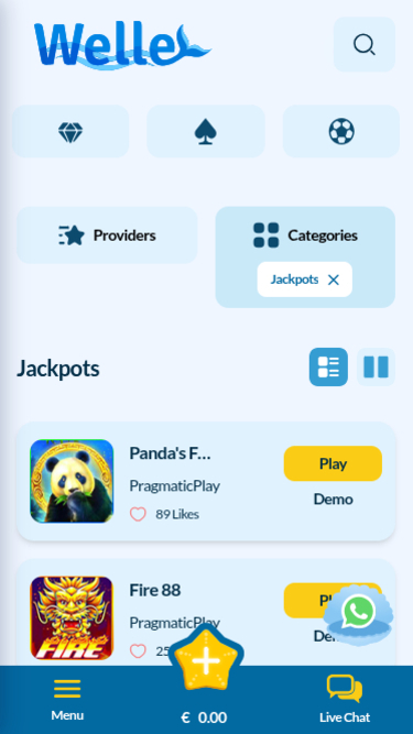 Welle Casino Mobile Jackpot