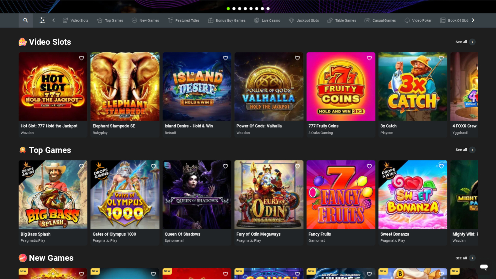 Jeux de bureau de Weltbet Casino