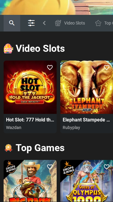 Jeux mobiles de Weltbet Casino