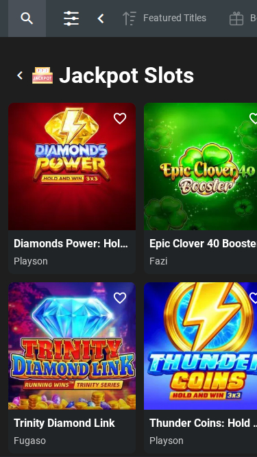 Jackpot mobile de Weltbet Casino