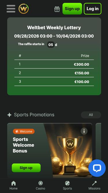 Weltbet Casino Mobile Promotions
