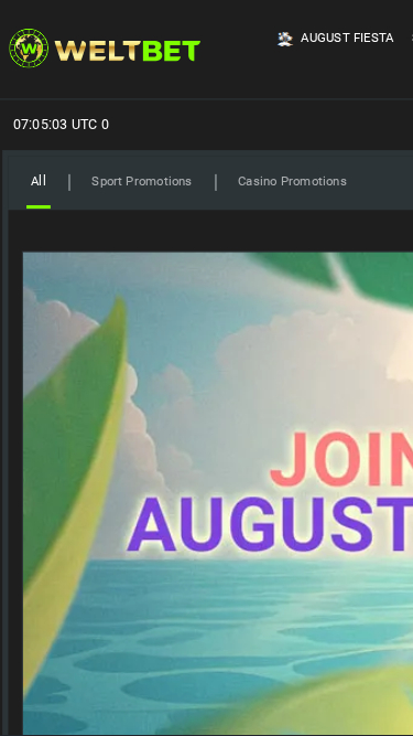  Promotions mobiles de Weltbet Casino