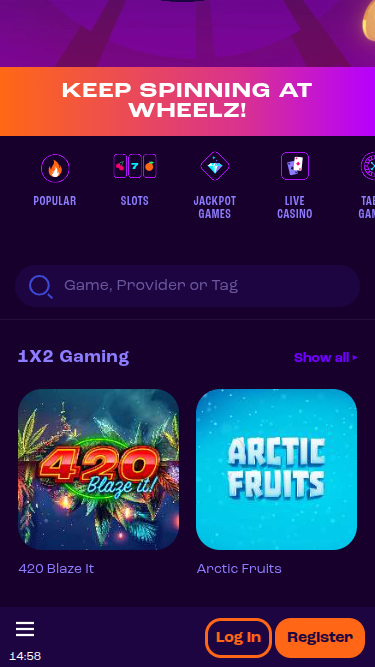  Développeurs de jeux mobiles de Wheelz Casino