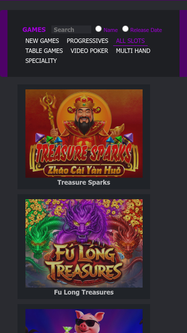 Juegos móviles del casino White Lotus