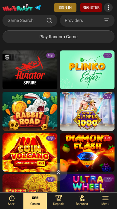 White Rabbit Casino Mobile Games