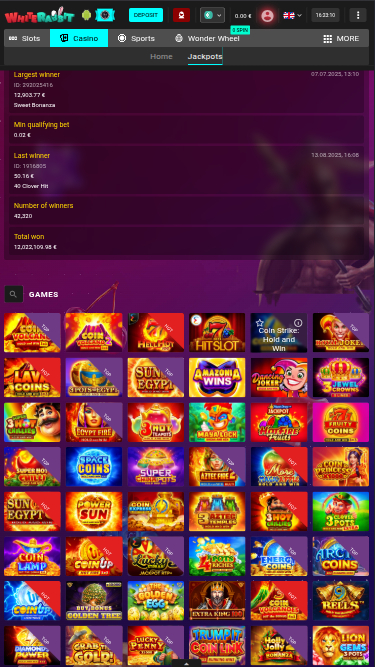 White Rabbit Jackpot mobil