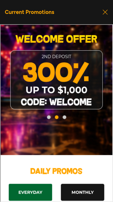 Promociones móviles del casino Wicked Plays