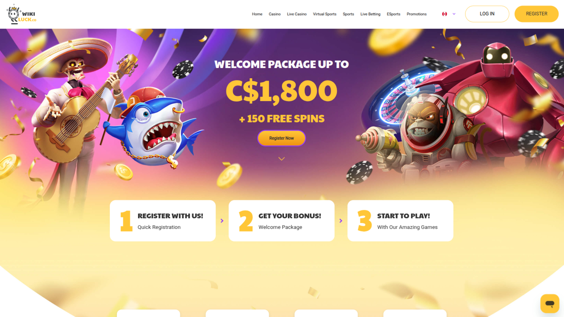 Wikiluck Casino Desktop-Startseite