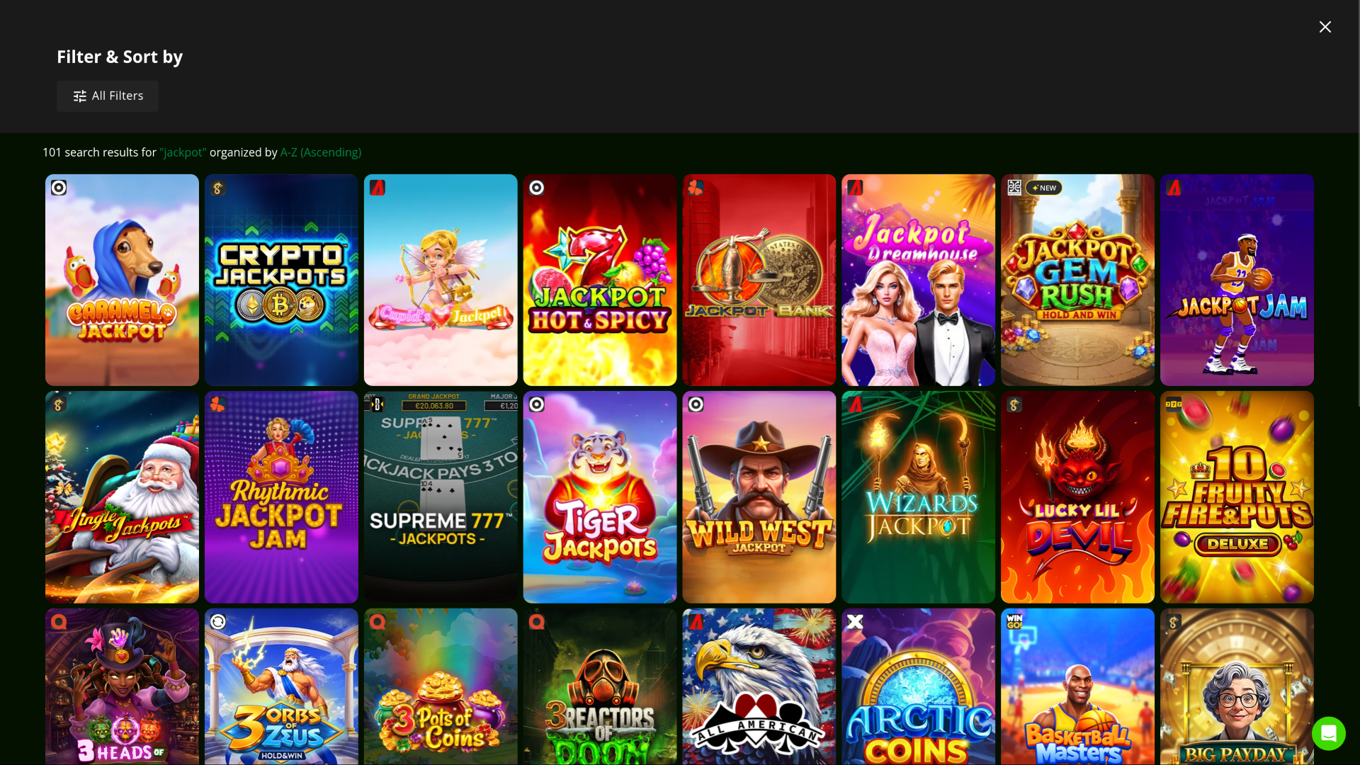 Jackpot de bureau Wild Casino