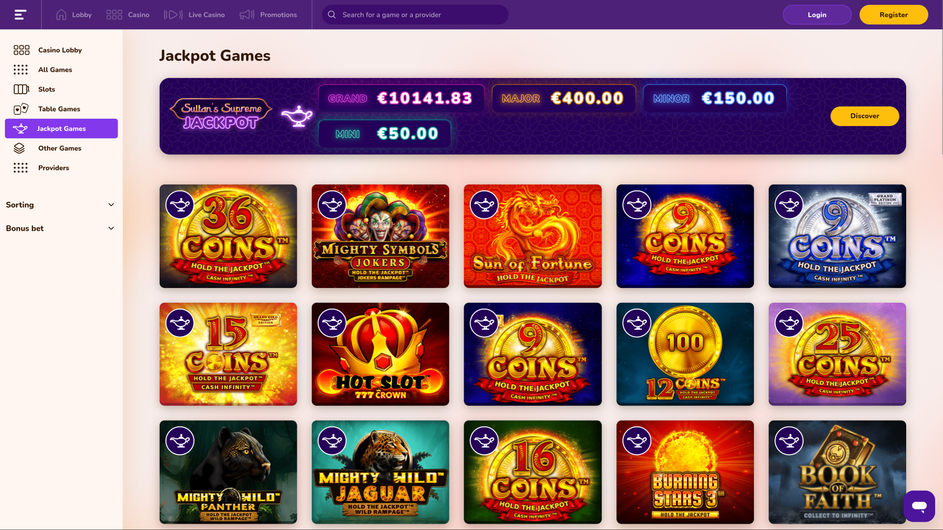 Wild Sultan Casino Desktop Jackpot