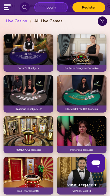 Wild Sultan Casino Mobile Live Dealer
