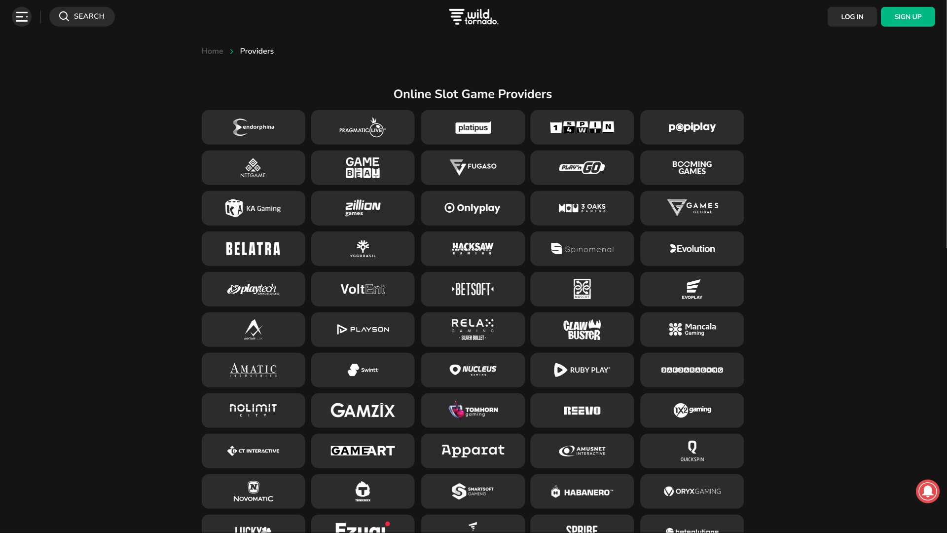 Wild Tornado Casino Desktop Game Developers