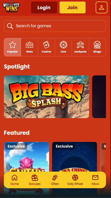 Jeux mobiles de Wild West Wins