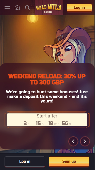 Promotions mobiles de Wild Wild Casino