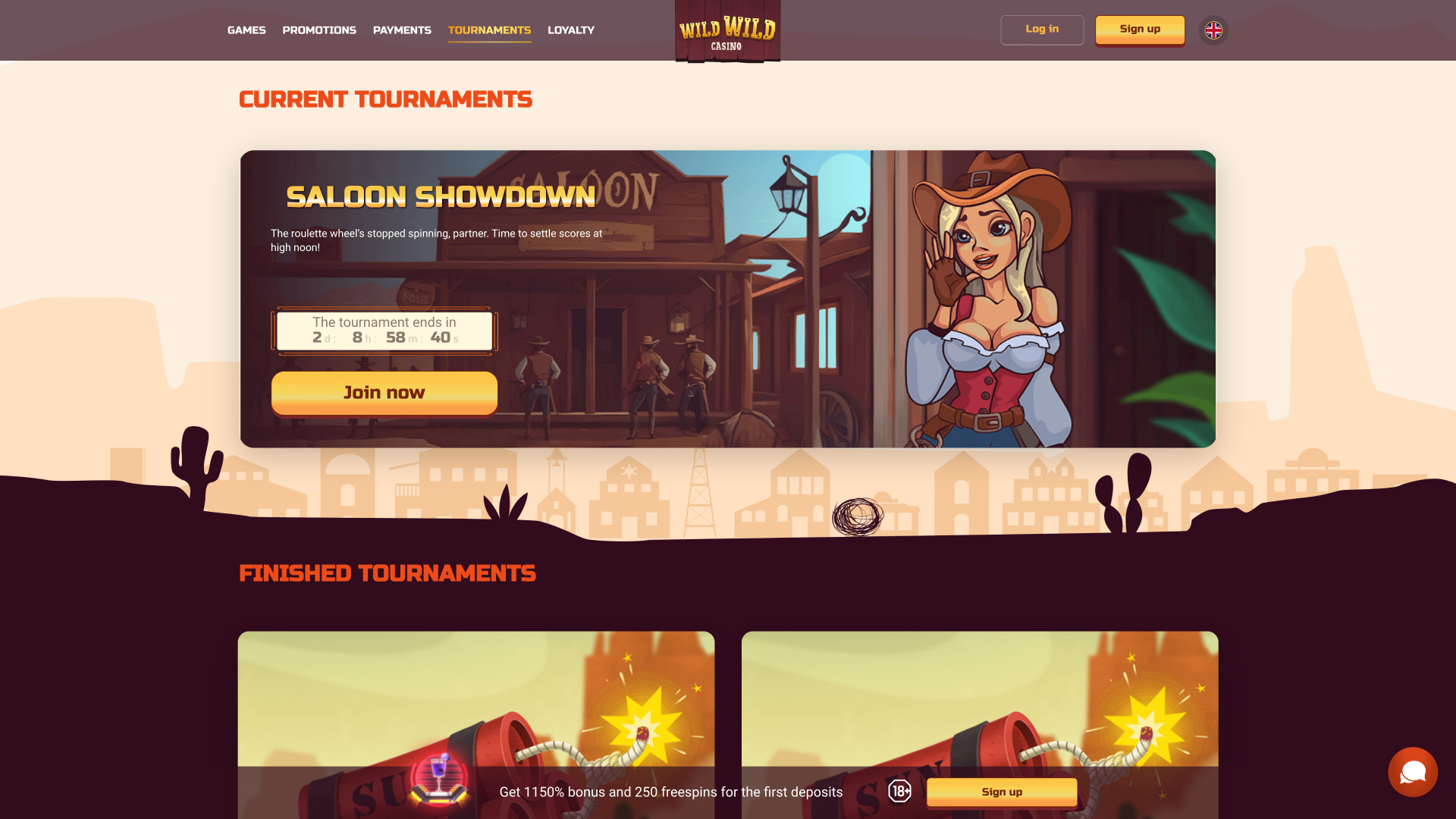 Tournois de Wild Wild Casino sur ordinateur