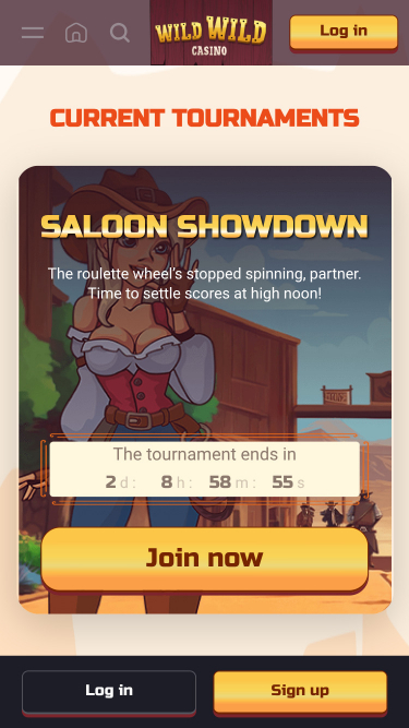 Tournois de Wild Wild Casino sur mobile