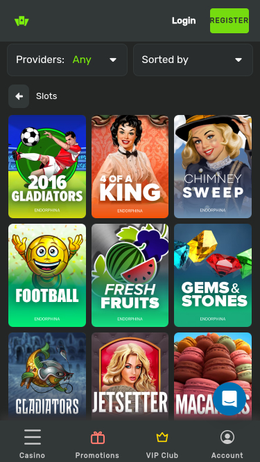 Juegos móviles del casino Wilderbet