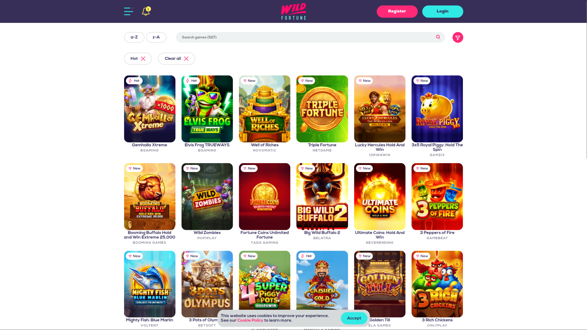Wildfortune Casino Desktop Games