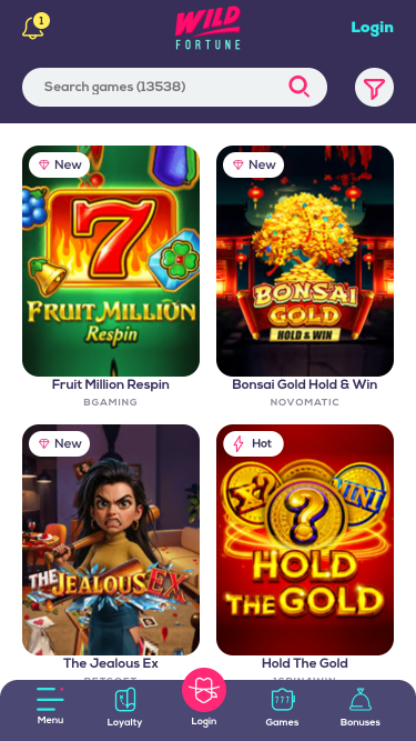 Wildfortune Casino Mobile Games